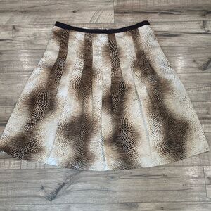 Jones New York NWT Animal Print Snakeskin September Walnut Multi Skirt 12 (P30)